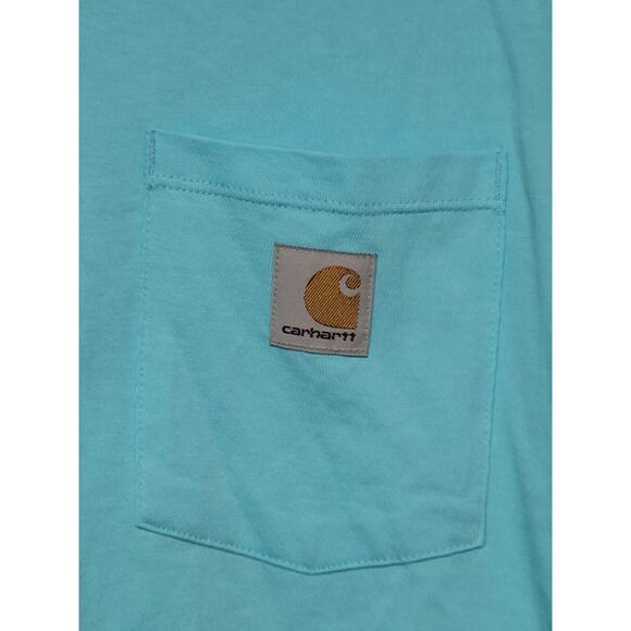 Aqua Carhartt T-Shirt Size L (14-16) Kids - Picture 2 of 4